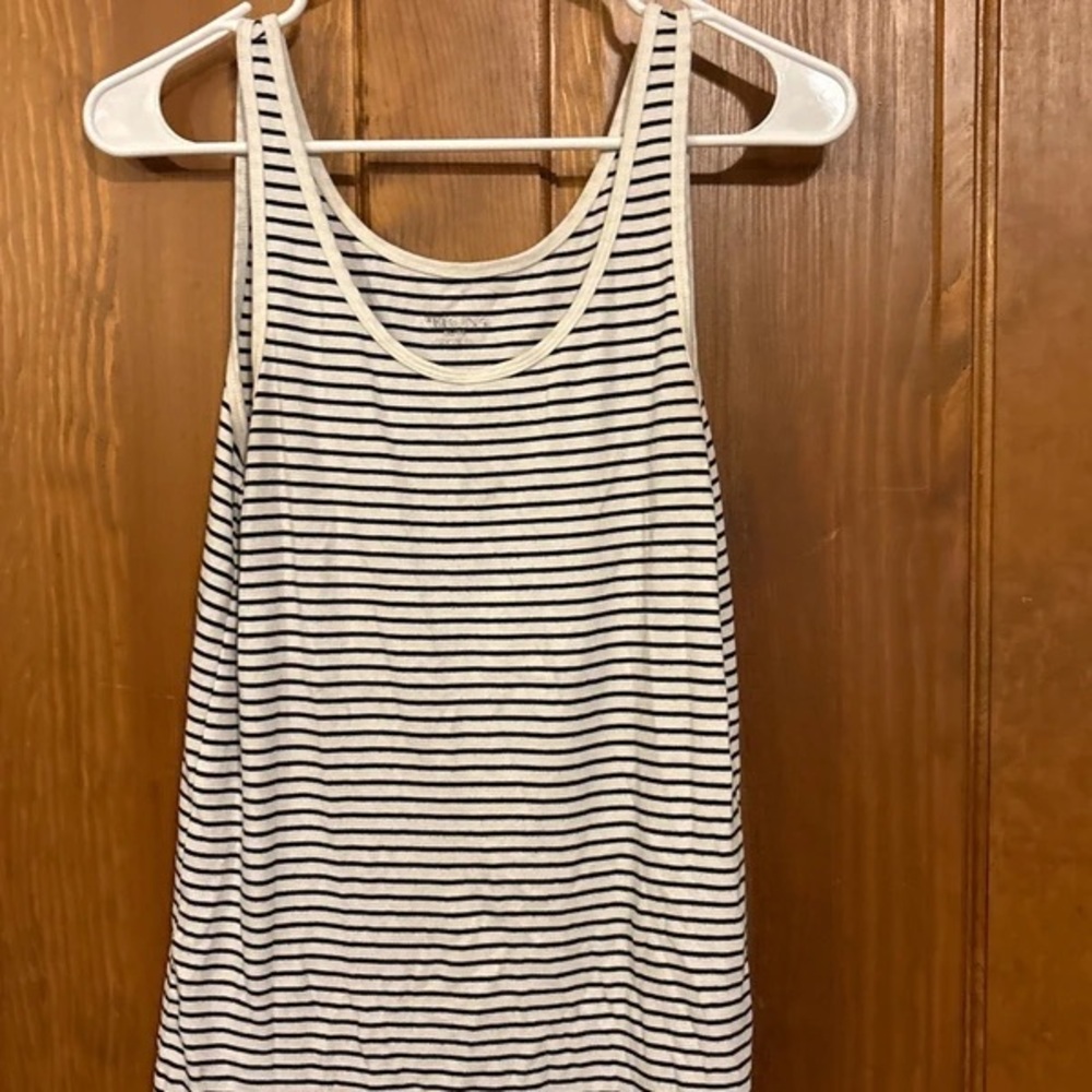 Madison Black & White Striped Tank